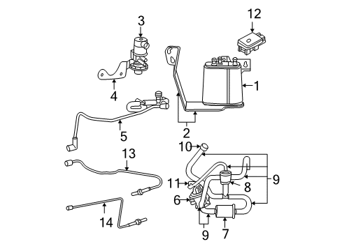 2004 Jeep Grand Cherokee Emission Components Sensor-Map Diagram for 56044545AB