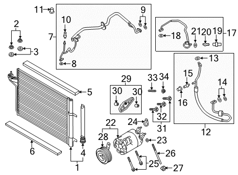 2019 Ford Escape Switches & Sensors Discharge Line Diagram for GV6Z-19972-JE