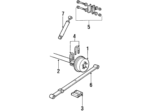 1985 GMC S15 Rear Brakes Cylinder, Rear Wheel Diagram for 18012305