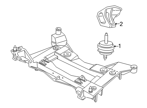 2001 Chevrolet Corvette Engine Mounting Mount Asm-Trans Diagram for 22178940