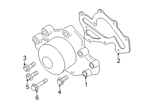 2004 Hyundai Tiburon Water Pump Bolt Diagram for 11233-08401