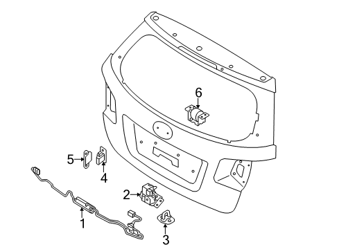 2011 Kia Sorento Lift Gate Dynamic Damper Assembly Diagram for 817252P000