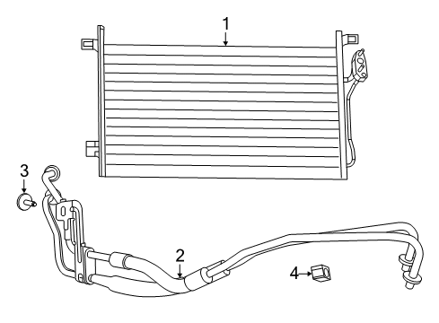 2015 Dodge Journey Trans Oil Cooler Transmission Oil Cooler Diagram for 5058935AB