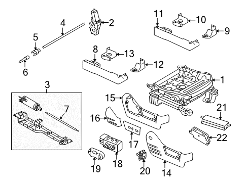 2011 Ford F-150 Tracks & Components Track Cover Diagram for 9L3Z-1662187-HA