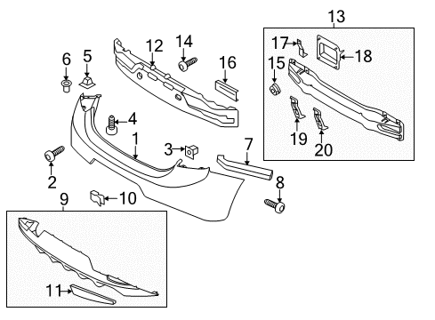 2010 Kia Forte Koup Rear Bumper Lamp Assembly-Rear Fog RH Diagram for 924061M300