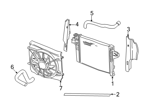 2005 Jeep Liberty Radiator & Components, Cooling Fan SHROUD-Fan Diagram for 52079879AB