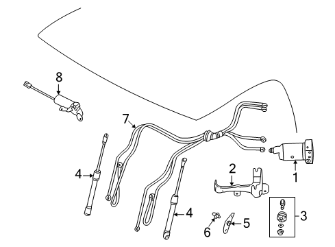 2000 BMW Z8 Motor & Components Cylinder Left Diagram for 54348234327