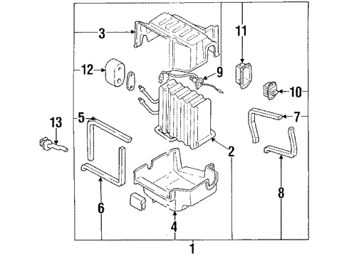 1992 Nissan 300ZX Air Conditioner Hose Flex Low Diagram for 92480-30P12