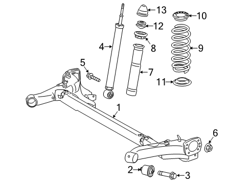 2012 Scion iQ Rear Suspension Coil Spring Diagram for 48231-74080