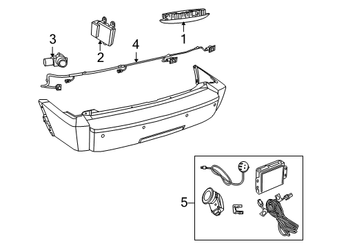 2009 Jeep Liberty Electrical Components Module-Parking Assist Diagram for 56040696AE