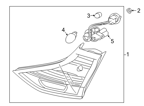 2017 Hyundai Ioniq Bulbs Lamp Assembly-Rear Combination Inside, RH Diagram for 92404-G2000