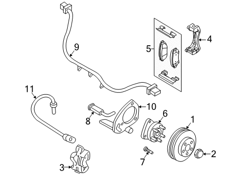 2005 Pontiac Montana Front Brakes HOSE ASM, FRT BRK Diagram for 19366708