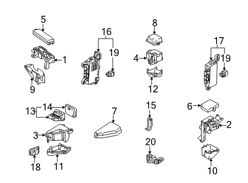 2002 Lexus LS430 Electrical Components Resister, Fuel Pump Diagram for 23080-50090