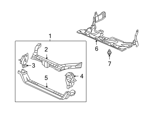 2004 Acura TSX Radiator Support Cover, Engine (Lower) Diagram for 74111-SEA-E02