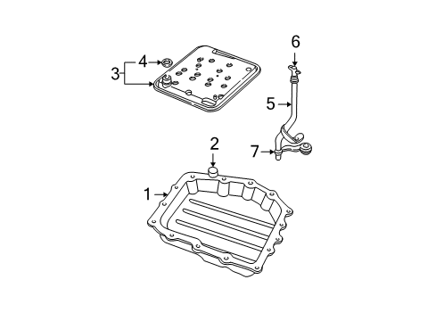 2004 Chrysler Sebring Automatic Transmission Filter-Automatic Transmission Valve Body Diagram for MD758684