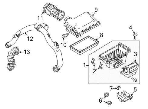 2015 Ford Explorer Filters Connector Tube Diagram for EB5Z-9R530-A