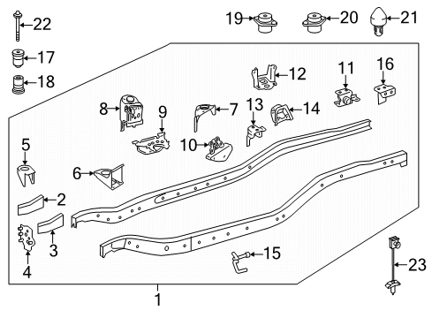 2014 Toyota Tundra Frame & Components Rear Brace Diagram for 51195-0C010