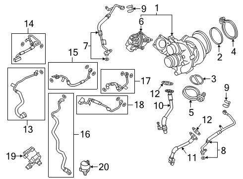 2021 BMW 750i xDrive Turbocharger BLOW-OFF VALVE Diagram for 11658691854