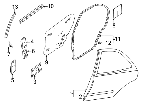 1999 Nissan Altima Rear Door Regulator Assy-Door Window, Rh Diagram for 82720-8J000