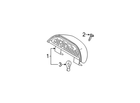 2003 Kia Sedona Bulbs Lamp-HMSTOP Diagram for 0K52Y51580B64