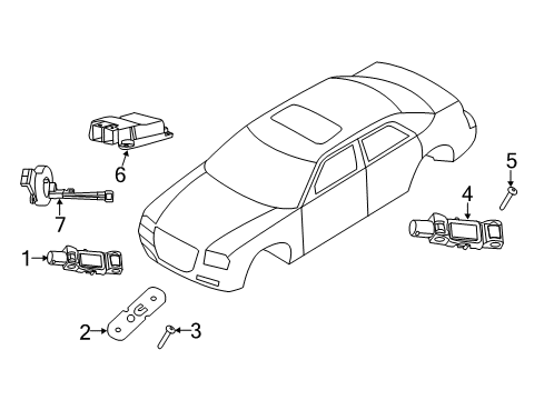 2015 Chrysler 300 Air Bag Components OCCUPANT Restraint Module Diagram for 68105510AE