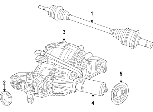 2018 Jeep Grand Cherokee Rear Axle, Differential, Drive Axles, Propeller Shaft Drive Shaft Diagram for 52123624AB