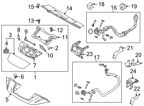 2021 Nissan LEAF Bumper & Components - Front Port Unit - Battery Charge Diagram for 296B1-5SA1B