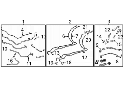 2021 Toyota Sienna Auxiliary Heater & A/C Hose & Tube Assembly Diagram for 88710-08140
