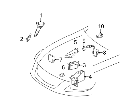 2009 Lexus GS350 Powertrain Control Driver, Injector Diagram for 89871-53010