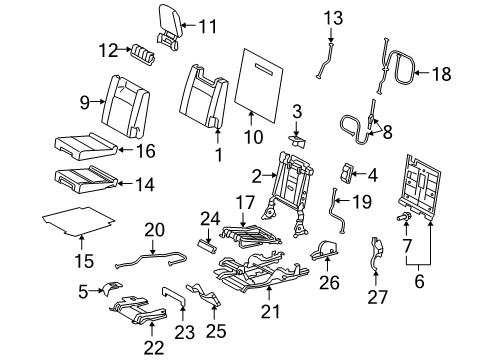 Diagram for 2016 Toyota 4Runner Third Row Seats 
