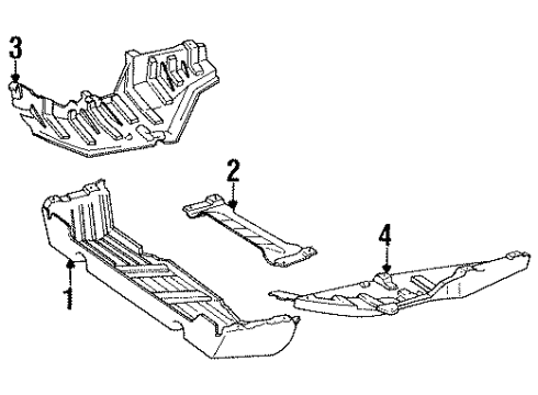 1994 Toyota Previa Engine Parts, Mounts, Cylinder Head & Valves, Camshaft & Timing, Oil Pan, Oil Pump, Crankshaft & Bearings, Pistons, Rings & Bearings, Water Pump Shield Diagram for 51441-28080