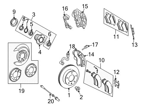 2003 Dodge Sprinter 2500 Parking Brake Plate-Brake Backing Diagram for 5139222AA