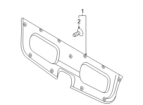 2008 Kia Rio Interior Trim - Trunk Lid Trim Assembly-Trunk Lid Diagram for 817521G000