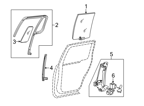 2002 Mercury Mountaineer Rear Door Lower Channel Diagram for 8L2Z-7825797-A