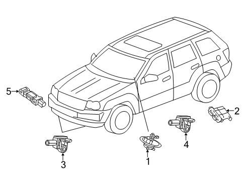 2021 Dodge Durango Air Bag Components OCCUPANT RESTRAINT Diagram for 68440557AB