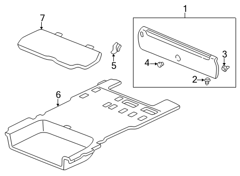 2001 Honda Odyssey Interior Trim - Rear Body Insltr, RR (32"X38") Diagram for 72846-282-305AH
