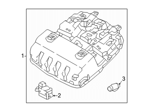 2022 Hyundai Tucson Overhead Console LAMP ASSY-OVERHEAD CONSOLE Diagram for 92800-N9440-MMH