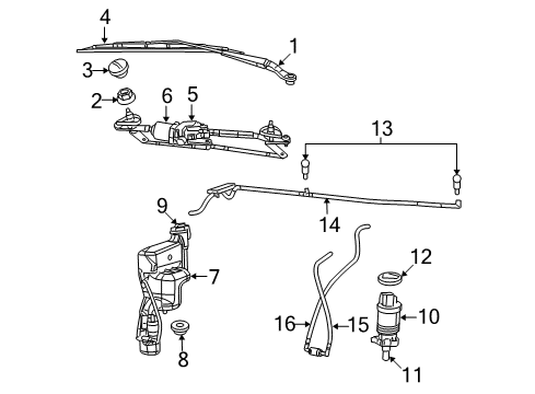 2012 Jeep Patriot Wiper & Washer Components Arm WIPER-Front WIPER Diagram for 68003736AB