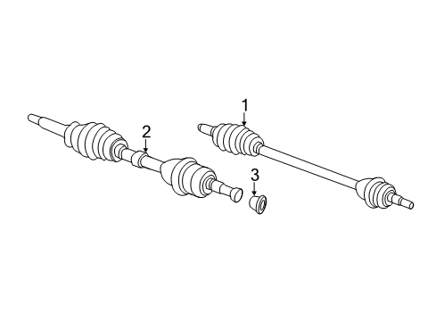 2009 Chrysler Sebring Drive Axles - Front Front Drive Shaft Diagram for 5273556AE