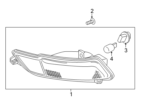 2017 Honda Pilot Bulbs Light Assy., R. RR. Back-Up Diagram for 34500-TG7-A02