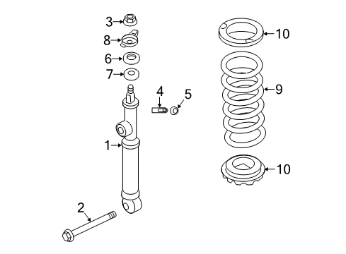 2013 Infiniti QX56 Shocks & Components - Rear ABSORBER Kit - Shock, Rear Diagram for E6211-1LA7A