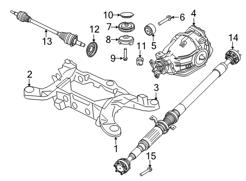 2016 Dodge Charger Axle & Differential - Rear Drive Shaft Diagram for 52123977AG