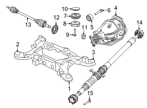 2016 Dodge Charger Axle & Differential - Rear Axle Shaft Rear Right Diagram for 53010748AA