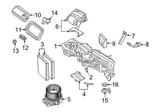 2020 BMW 840i xDrive Gran Coupe Automatic Temperature Controls AUTOMATIC AIR CONDITIONING C Diagram for 64119458558