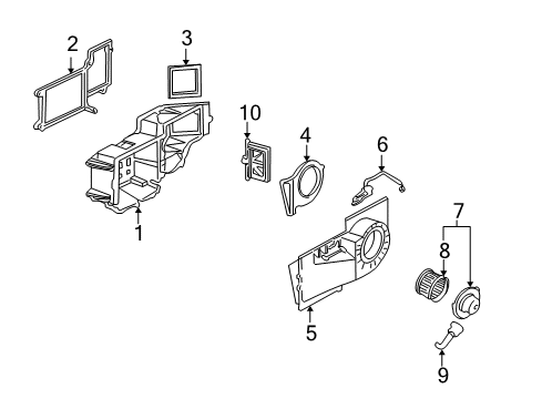 2009 GMC Savana 1500 Blower Motor & Fan Resistor Diagram for 22941007