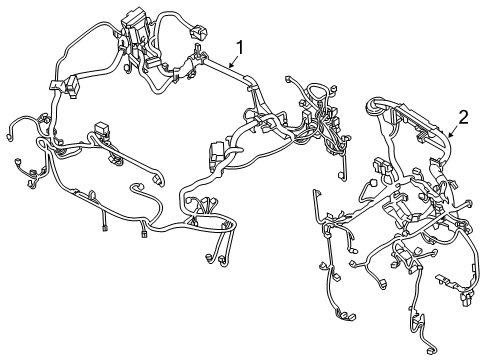 2015 Infiniti Q70 Wiring Harness Harness-Engine Room Diagram for 24012-4AN8A