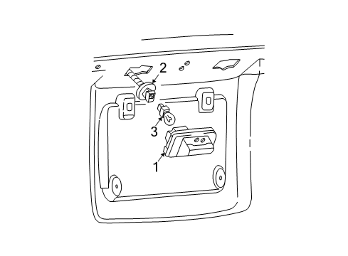 2004 Mercury Sable Bulbs License Lamp Diagram for 5F1Z-13550-BA