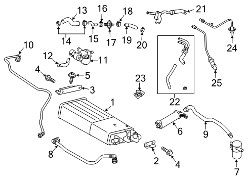 2018 Hyundai Tucson Powertrain Control CANISTER Assembly Diagram for 31420-4Z000