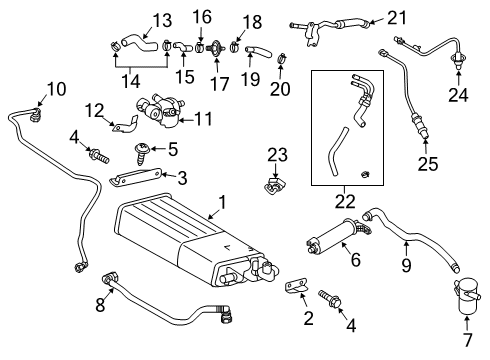 2019 Hyundai Tucson Powertrain Control Sensor Assembly-Oxygen Diagram for 39210-2E411