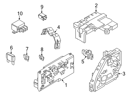 2014 BMW 535i Electrical Components Relay Diagram for 61367661503